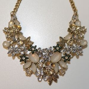 Stunning Gold and Silver Floral Necklace